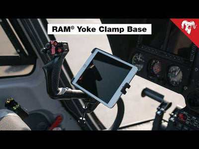 RAM® Double Ball Yoke Clamp Mount with Round Plate - RAM-B-121-A-202 - OC Mounts
