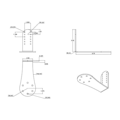 RAM® Keyboard Adapter Plate for Symbol 5090 - RAM-333-SYM2U - OC Mounts