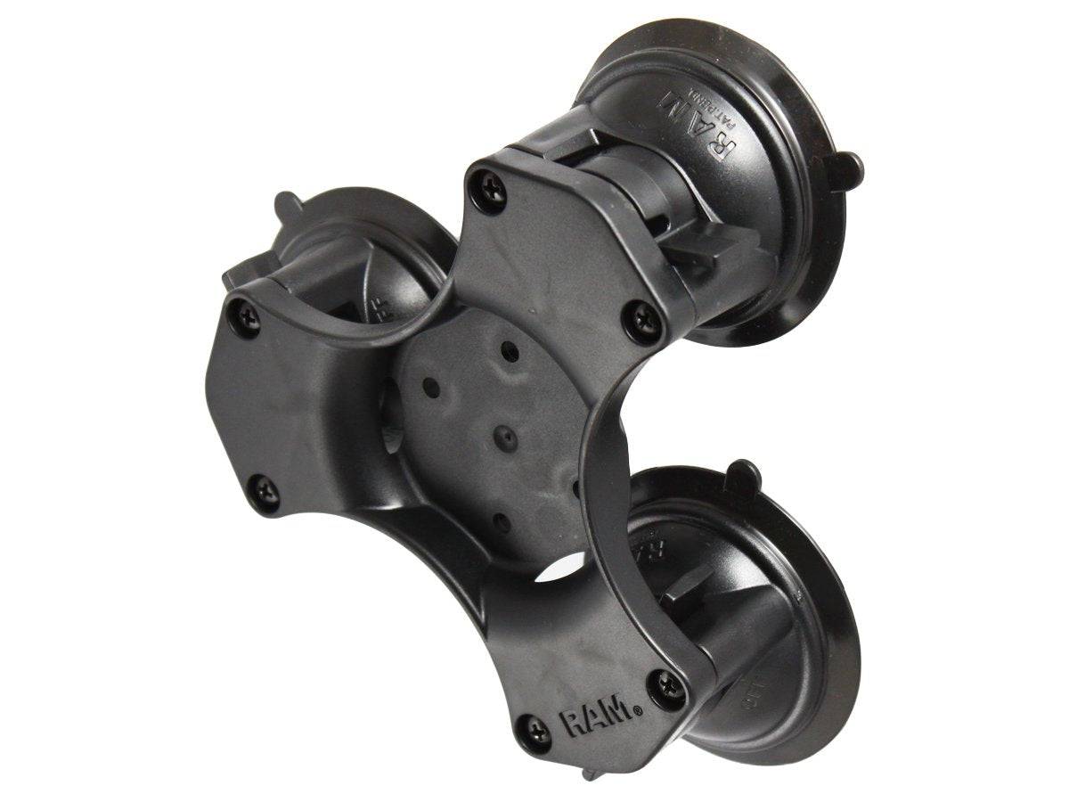 RAM® Twist-Lock™ Triple Suction Cup Double Ball Base - RAP-B-217-365-224-1U - OC Mounts