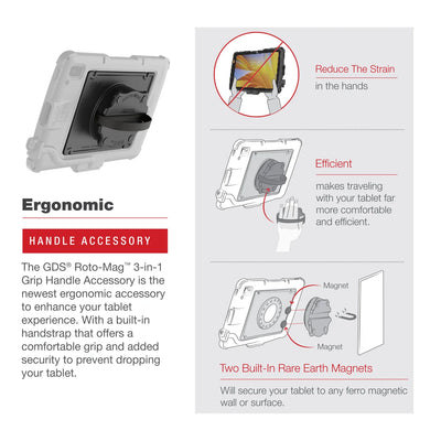 GDS® Roto-Mag™ 3-in-1 Accessory for Zebra ET4x 10” Enterprise Tablet - RAM-GDS-ROTO2-ZE21U