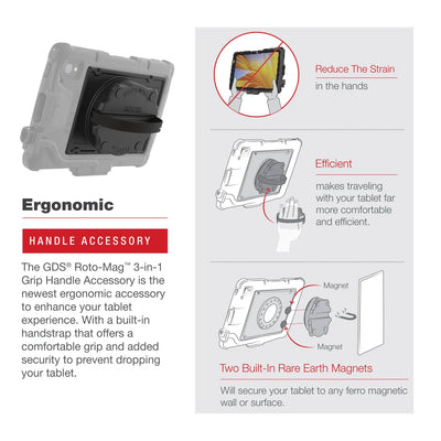 GDS® Roto-Mag™ 3-in-1 Accessory for Zebra ET4x 8” Enterprise Tablet - RAM-GDS-ROTO2-ZE20U