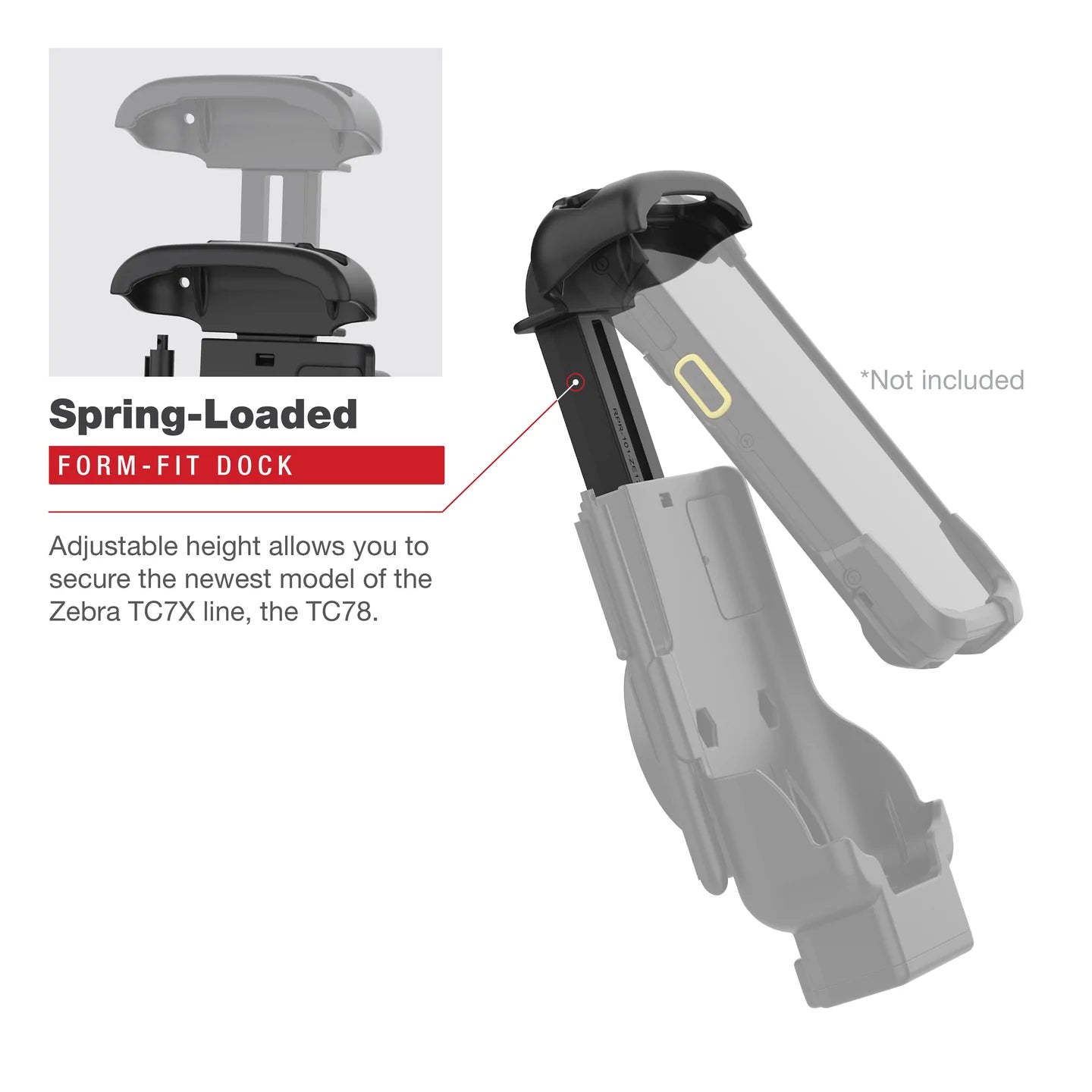 RAM® Key-Locking Form-Fit Holder for Zebra TC73 & TC78 - RAM-HOL-ZE17L-NP-1U