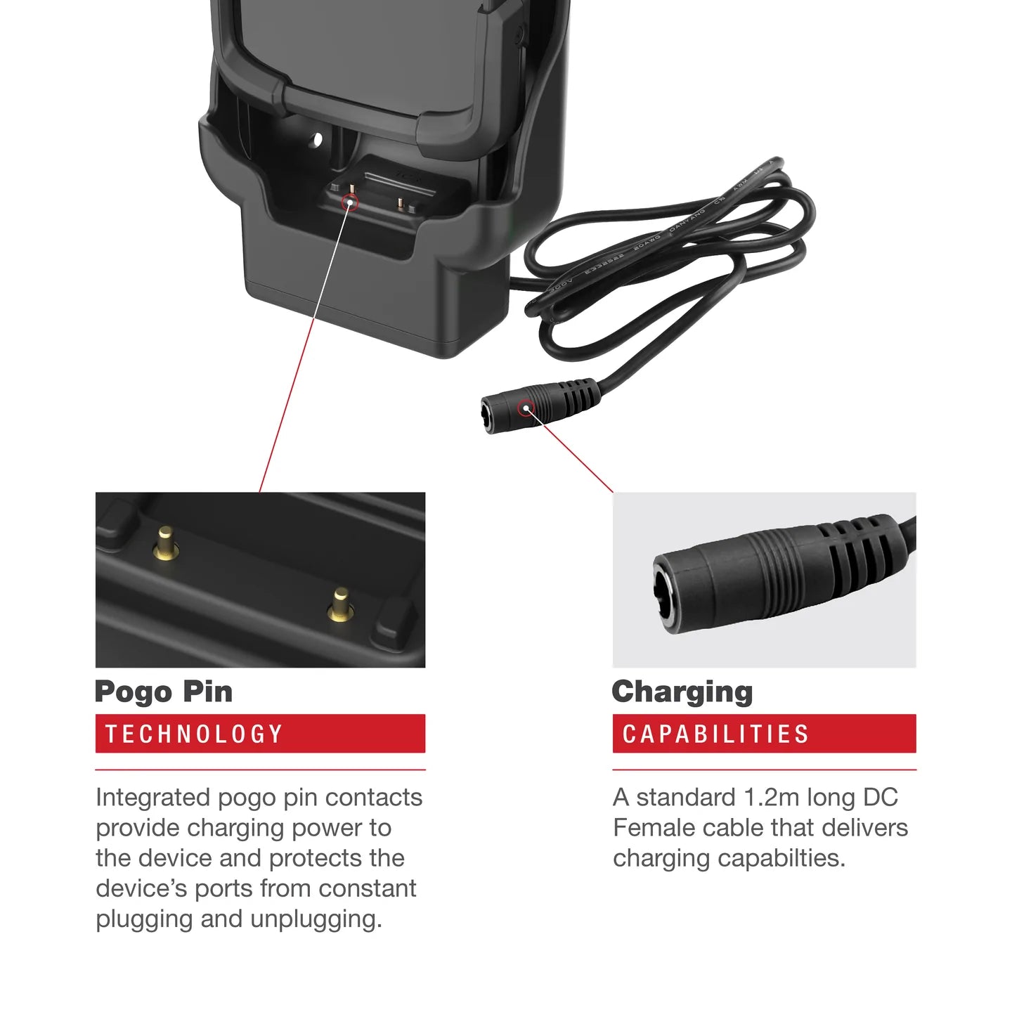 RAM® Form-Fit Powered Dock for Zebra TC73 & TC78 - RAM-HOL-ZE17-1U