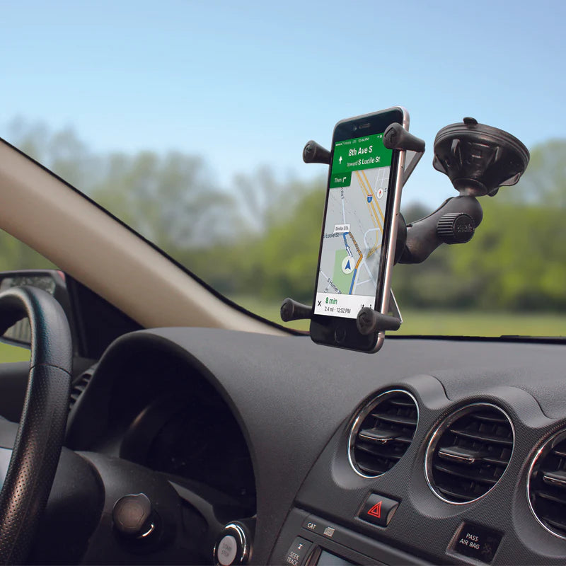 RAM® X-Grip® Large Phone Mount with Low Profile Suction Base - RAP-B-166-2-UN10U