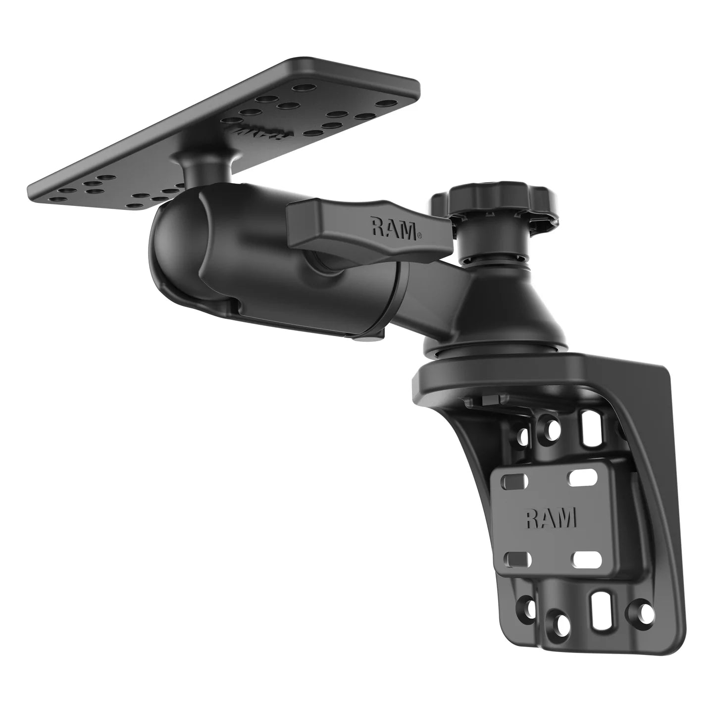 RAM® Vertical 6" Swing Arm Mount with Round Ball Adapter - RAM-109VSB