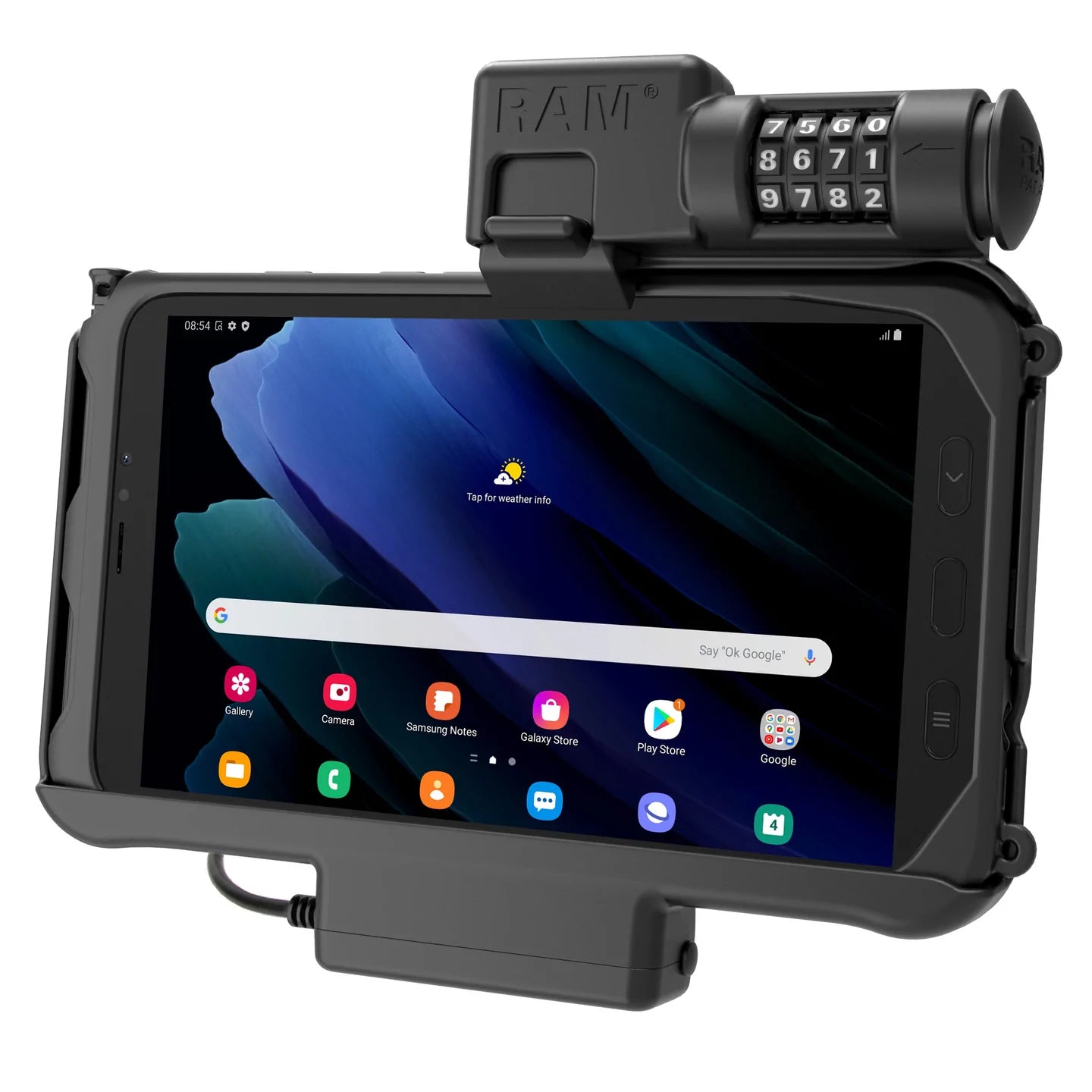 RAM® Combo Locking Powered Dock for Samsung Tab Active5 & 3 - RAM-HOL-SAM58PCLU