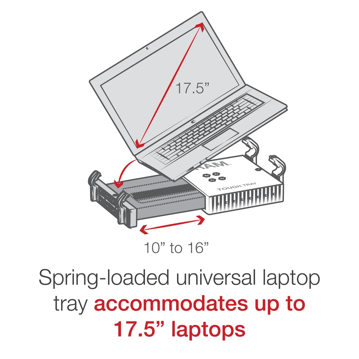 RAM® No-Drill™ Laptop Mount for '20-24 Ford Police Interceptor Utility - RAM-VB-206-SW1