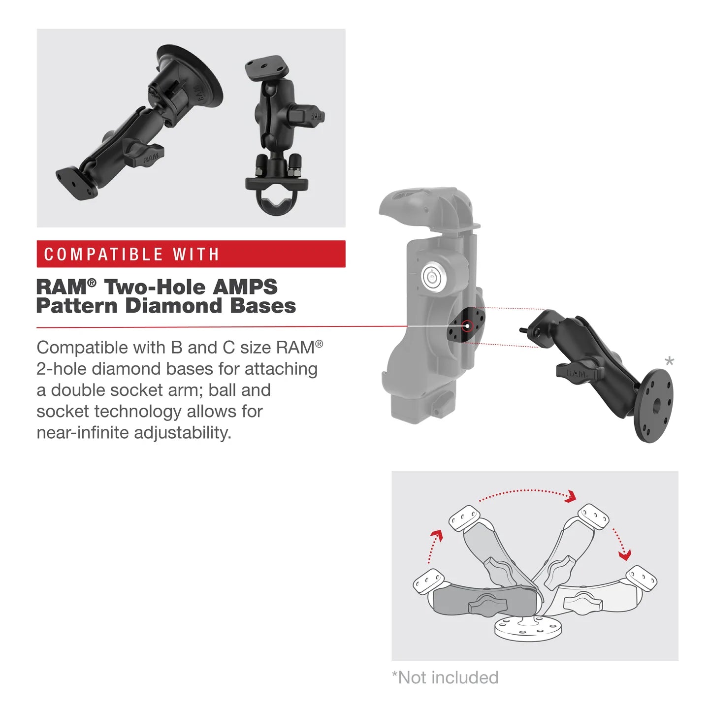 RAM® Key-Locking Form-Fit Holder for Zebra TC73 & TC78 - RAM-HOL-ZE17L-NP-1U