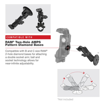 RAM® Key-Locking Form-Fit Powered Dock for Zebra TC73 & TC78 - RAM-HOL-ZE17L-1U