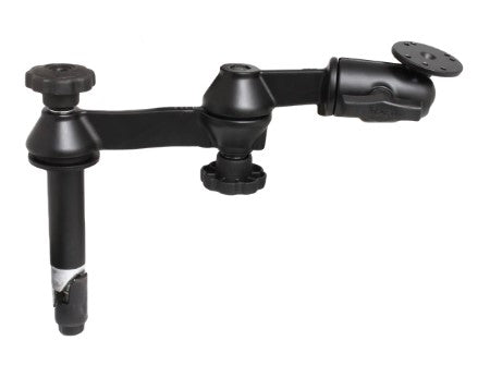 RAM® 4" Upper Pole with Double Swing Arms & Round Plate - RAM-VP-SW1-4