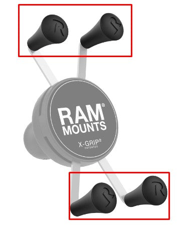 RAM X-Grip® Post Caps - RAP-UN-CAP-4U
